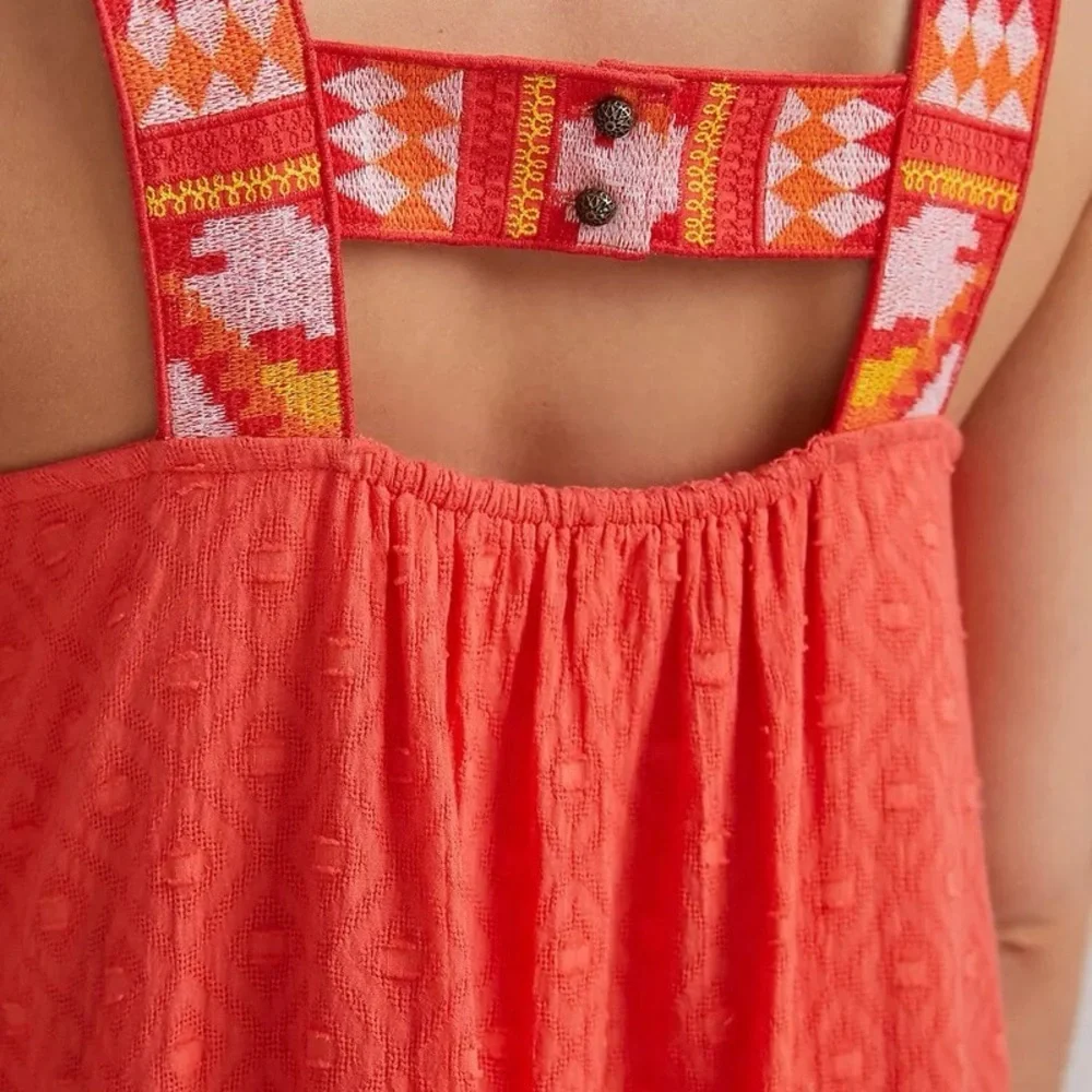 Anthropologie Coral Embroidered
Tunic Dress - Picture 3 of 5